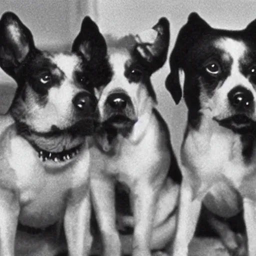 Prompt: a four-headed dog. A film still from the simpsons