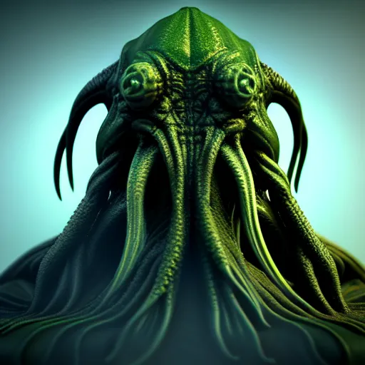 Image similar to cthulhu, octane render, unreal engine, ultradetailed, stylized as a 3 dimensional render