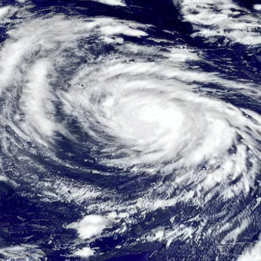 Prompt: satellite view of florida hurricane season. nasa