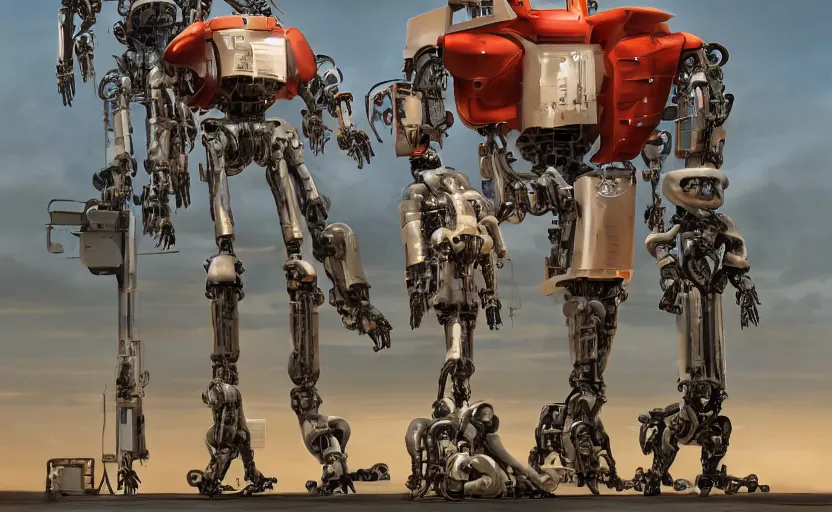 Image similar to american rednecks hail the invasion of gigantic human - like robots created by trump, artstation hq, stylized, symmetry, modeled lighting, expressive, studio photo refined, highly detailed, hyper realistic, top secret photos from military archive
