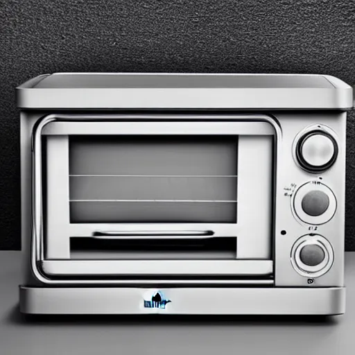 Prompt: A beautiful toaster oven designed by Dieter Rams in the style of the iconic Braun T3 pocket radio, 4k product photograph