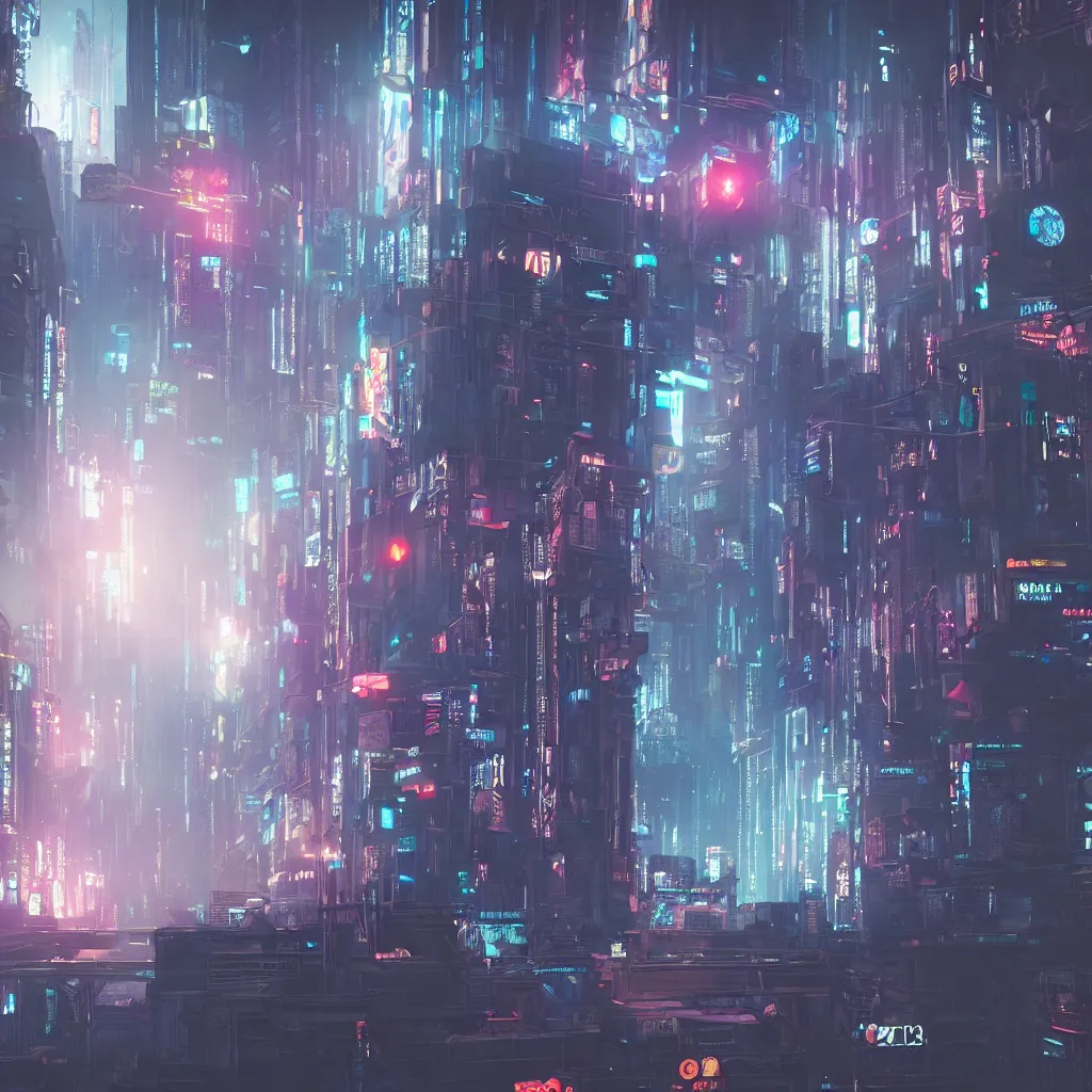 A Cinematic Keyframe Of A Cyberpunk City At Night That Stable 