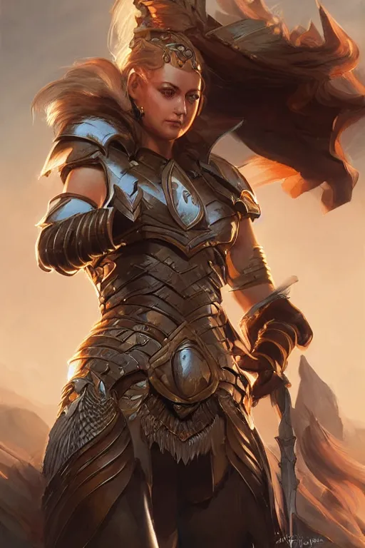 Image similar to amazon valkyrie athena, d & d, fantasy, portrait, highly detailed, headshot, digital painting, trending on artstation, concept art, sharp focus, illustration, art by artgerm and greg rutkowski and magali villeneuve