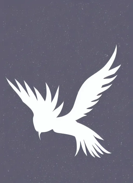 Image similar to white phoenix on salt crystals simple background simplified design geometric graphic design minimalist