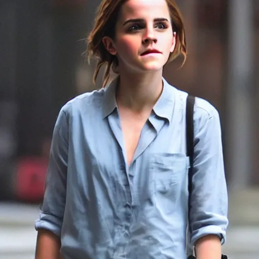 Prompt: Emma Watson in the Azizak Newton costume
