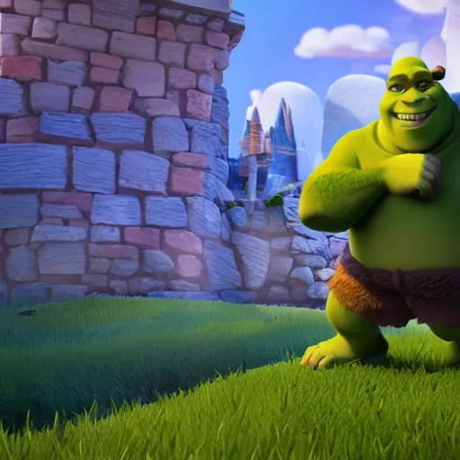 Prompt: shrek in clash royale, clash royale, concept art, octane render, unreal engine 5, highly detailed, high quality, 8 k, soft lighting, realistic face, path traced