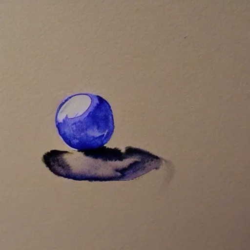 Prompt: a ball in watercolour