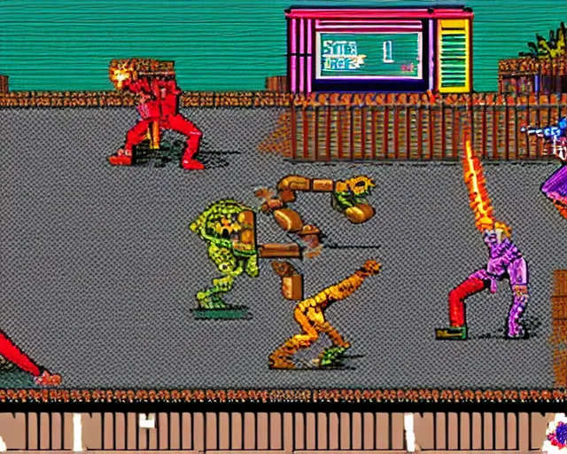 Image similar to a screenshot showing the game play from the defender iii prototype video game from 1 9 8 5