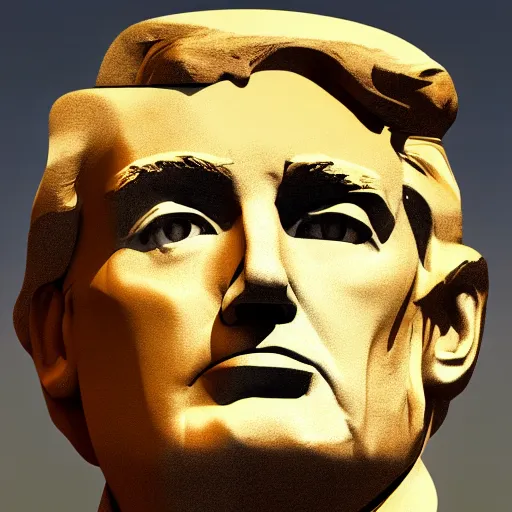 Prompt: donald trump as part of mount rushmore, ironic, photorealistic, octane render,