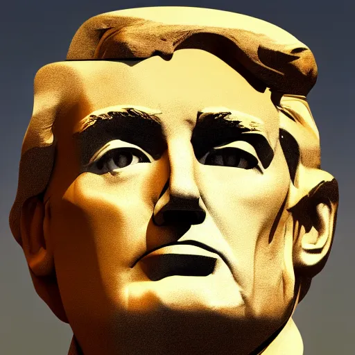 Image similar to donald trump as part of mount rushmore, ironic, photorealistic, octane render,