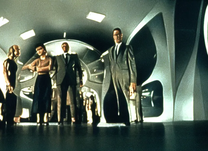 Prompt: scene from the 1967 science fiction film Gattaca