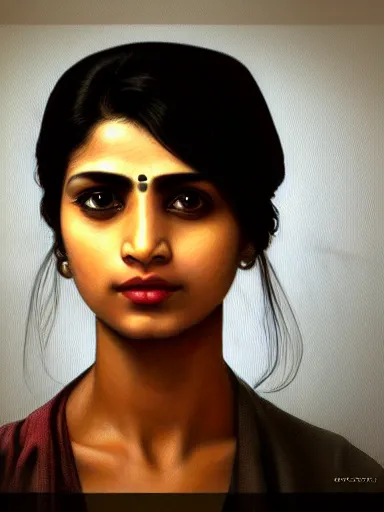 Prompt: portrait of a modern south asian woman wearing a dark shirt, upper body 2d game avatar, Donato Giancola, Kodak film stock, chiaroscuro lighting, default pose neutral expression, face-on head shot, close-up, eye-contact, sharp focus, shape language, Alphonse Mucha/Gustav Klimt style, alpha masked transparent flat grey background, 4k, volumetric lighting, French Nouveau, trending on artstation, octane render, ultra detailed, hyperrealistic