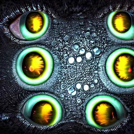 eyeballs made of sharp fangs, detailed, 4k resolution, Stable Diffusion