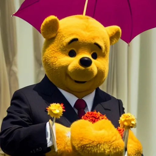 Image similar to Xi Jinping as Winnie the Pooh