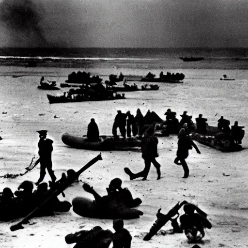 Image similar to the d - day, by robert capa,