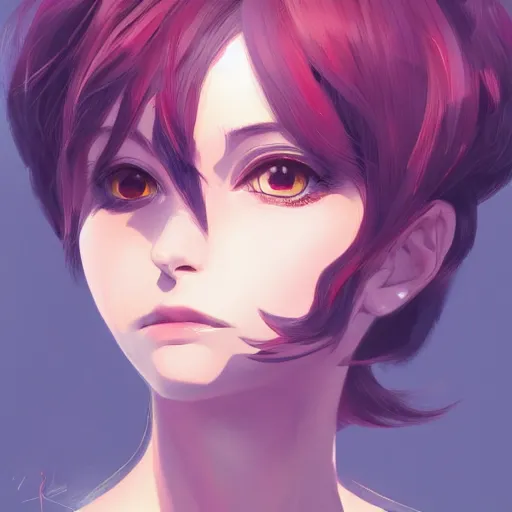 Prompt: 3 / 4 portrait of a anime pixie character with cool hairstyle, elegant, highly detailed, digital painting, artstation, concept art, sharp focus, illustration, strong brush stroke, anime, sharp focus, ghibli studio, art by ilya kuvshinov, rossdraws
