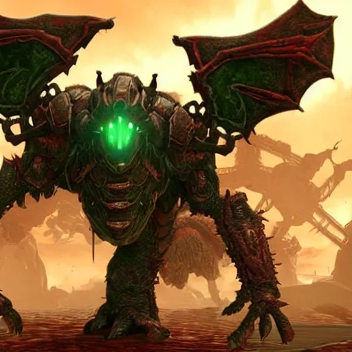 Image similar to armored insect monster from doom eternal