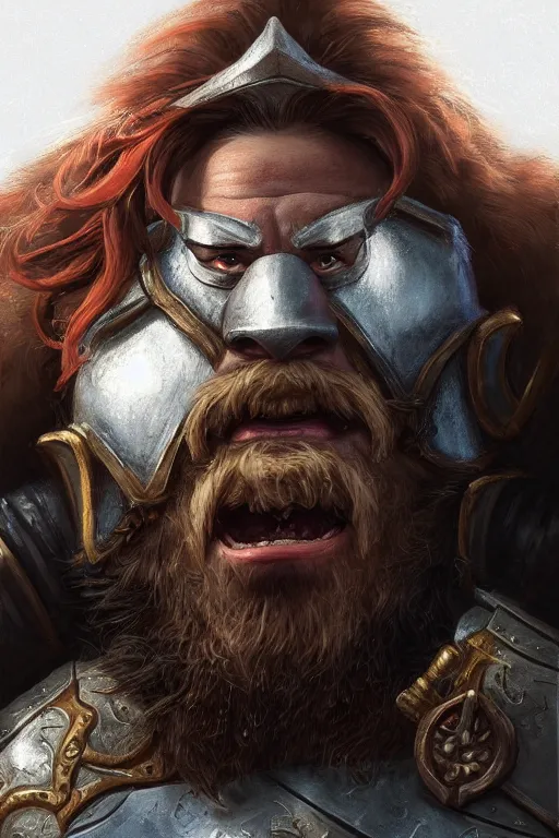 Image similar to dwarf knight portrait, highly detailed, d & d, fantasy, highly detailed, digital painting, trending on artstation, concept art, sharp focus, illustration, global illumination, ray tracing, realistic shaded, art by artgerm and greg rutkowski and fuji choko and viktoria gavrilenko and hoang lap