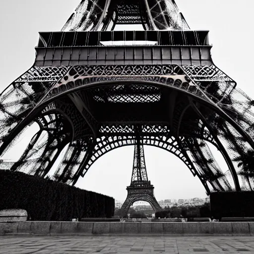 Prompt: a 3 5 mm photograph of the eiffel tower by peter lik and murad osmann,