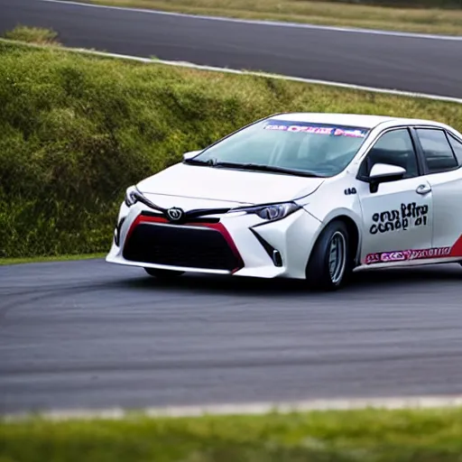 Prompt: Toyota Corolla SE drifting