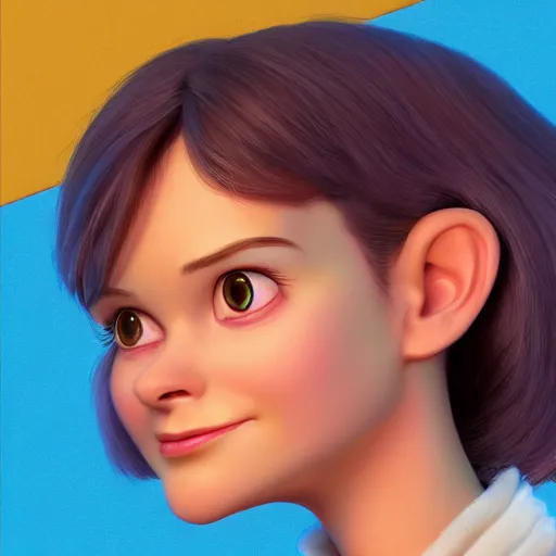 Image similar to highly detailed illustration, character portrait of Keira Knighley as an animated Pixar character, digital art by Mark Simonetti and Moebius 4k, 8k, HD