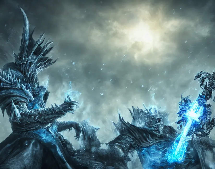 Prompt: ice lich king casting massive damaging spell, realistic clothing, beautiful texture, beautiful graphics, fantasy artwork, very beautiful scenery, hd, hdr, ue 5, ue 6, unreal engine 5, cinematic 4 k wallpaper, 8 k, ultra detailed