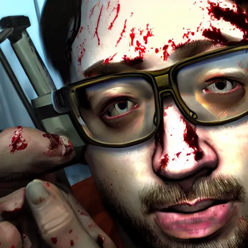 Image similar to sam hyde in l 4 d 2, game screenshot, intricate detail