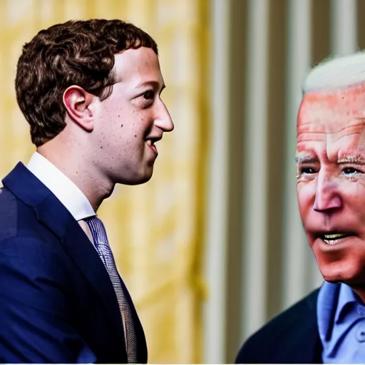 Prompt: 4 k portrait sony a 7 f 2. 8 of mark zuckerberg as a taliban leader kissing president joe biden as a taliban leader