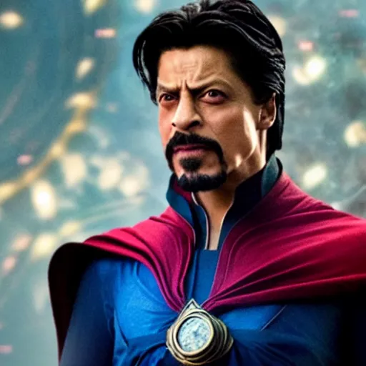 Image similar to film still of shah rukh khan as doctor strange