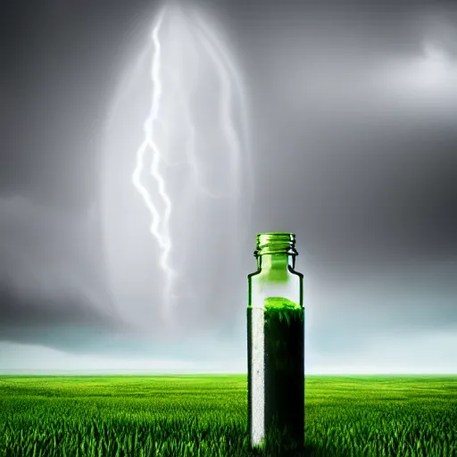 Prompt: tornado in a bottle, realistic, 4 k