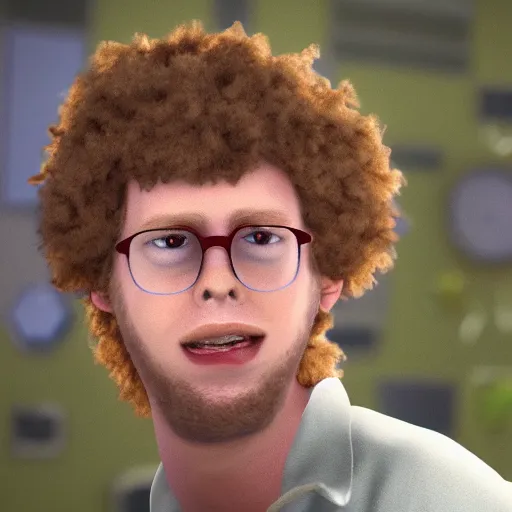 Image similar to napoleon dynamite playing with dynamite 3 d studiomax, maya 3 d, unrealengine, 4 k, 8 k,