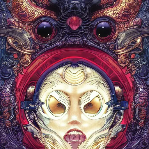 Prompt: portrait of icecream, symmetrical, by yoichi hatakenaka, masamune shirow, josan gonzales and dan mumford, ayami kojima, takato yamamoto, barclay shaw, karol bak