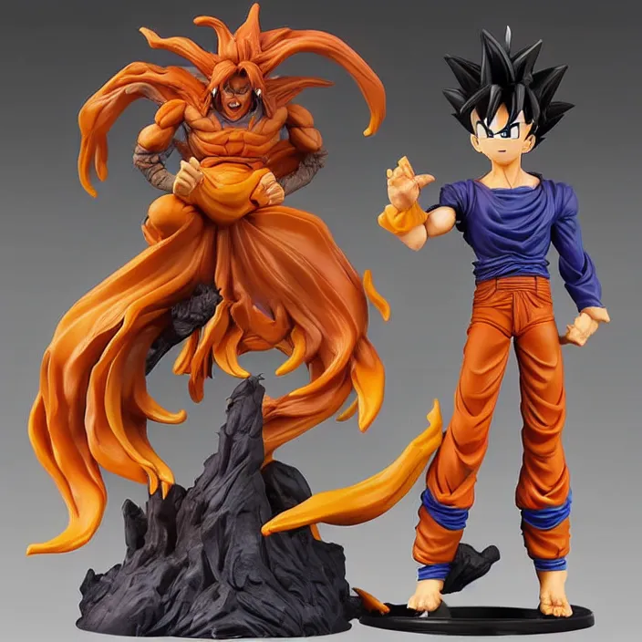 Image similar to eldritch abomination Son Goku, imsorryjon, Son Goku, figurine, detailed product photo