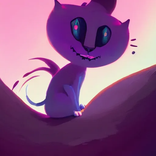 Image similar to cheshire cat by atey ghailan and james gilleard and goro fujita, exquisite lighting, art, very coherent, plain background, trending on artstation