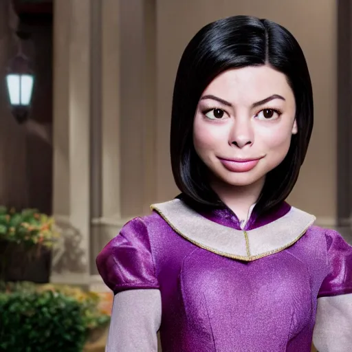 Image similar to Miranda Cosgrove as Meilin Lee in disney turning red live action, 8k full HD photo, cinematic lighting, anatomically correct, oscar award winning, action filled, correct eye placement,