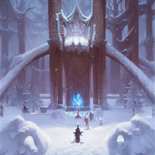 Image similar to the emperor of frost by andreas rocha, a cold warrior