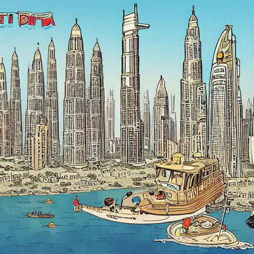 Image similar to gta : dubai, by mattias adolfsson