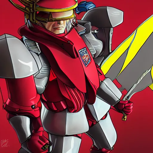 Prompt: Album art for Char Aznable by Jose Mertz