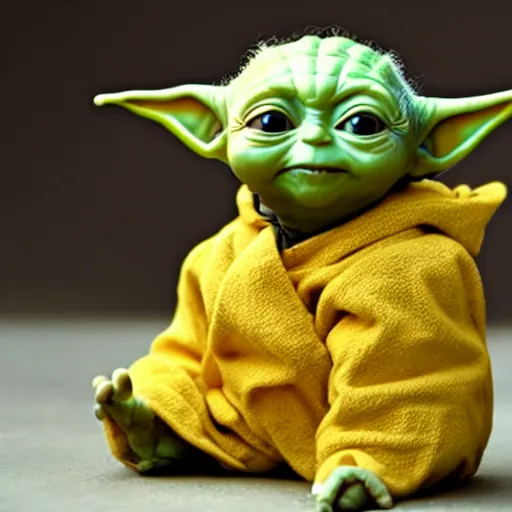 Image similar to yellow baby yoda