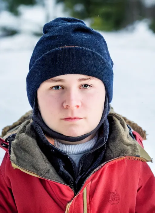 Image similar to portrait photo still of real life young stan marsh, 8 k, 8 5 mm, f. 1 4