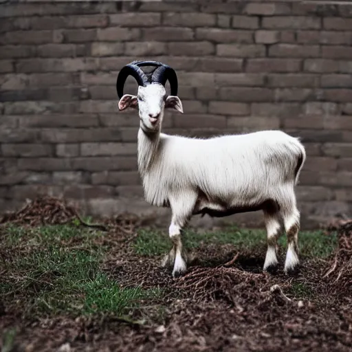 Prompt: goat, dark metal