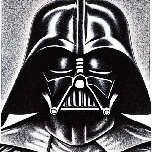 Image similar to highly detailed portrait of darth vader in the style by hieronymus bosch