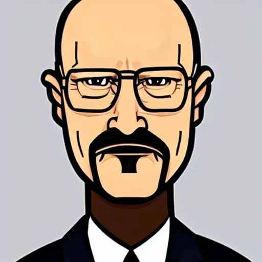 Prompt: walter white in the style of a looney tunes cartoon