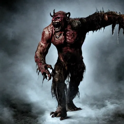 Image similar to a creature from a major horror hollywood movie, war orc