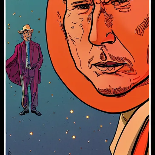 Image similar to richard gere retro minimalist portrait moebius starwatcher comic by jean giraud, 8 k