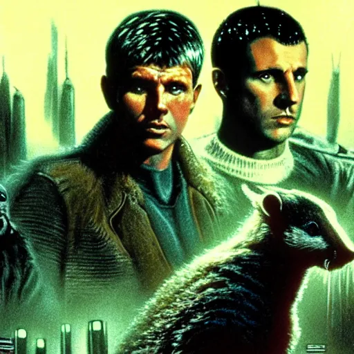 Image similar to Blade Runner with badgers