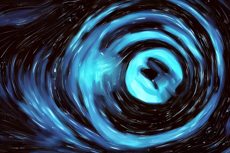 Prompt: black hole in space, acrylic, digital art