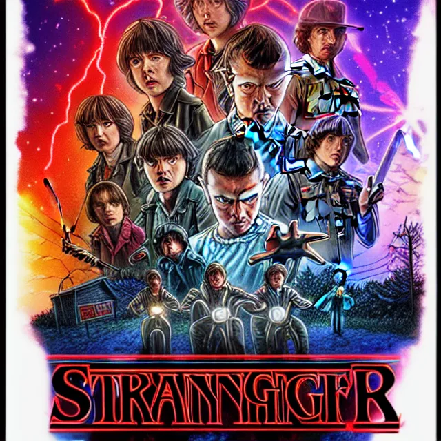 Image similar to Stranger Things Trending on ArtStation