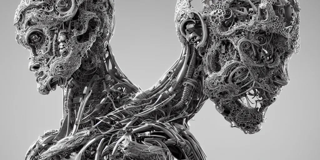Prompt: hyper realistic photography of a stunningly beautiful cyborg male, intimate, arms, elbow, intricate filigree, fibonacci, in the style of beth cavener, jin kagetsu, and wlop, highly detailed, chrome face symmetry, masterpiece, award winning, sharp focus, concept art, high key, ambient lighting, 8 k, octane render,