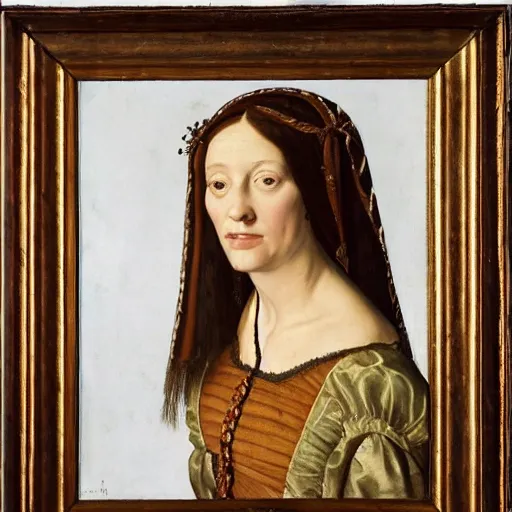 Image similar to portrait of a beautiful woman in a dress, oil painting in a renaissance style, detailed